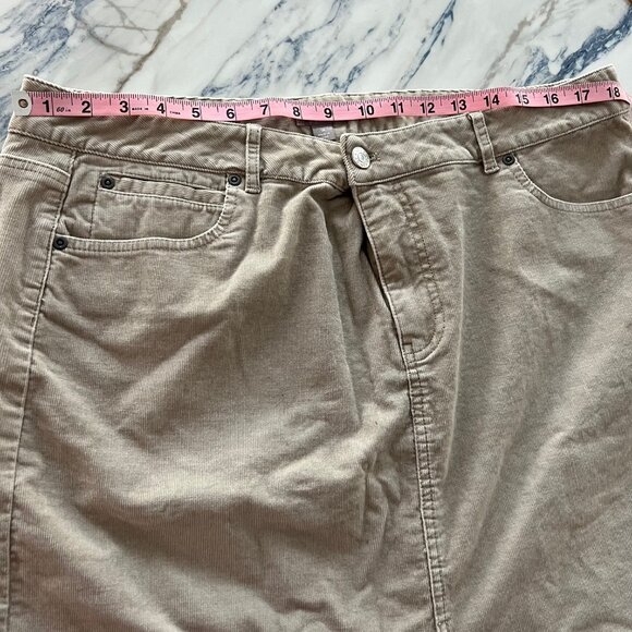 Plus size J JILL tan corduroy skirt size 18 - Picture 2 of 12